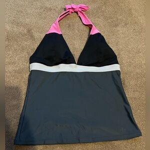 Danskin Women's halter bikini top Swimwear - Black, Pink, and Gray